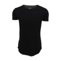 3d image of the short sleeve drop tee in onyx black