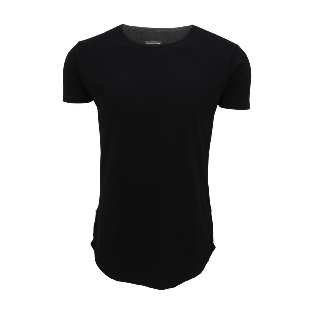 3d image of the short sleeve drop tee in onyx black