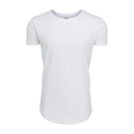 3d image of the short sleeve drop tee in polar white