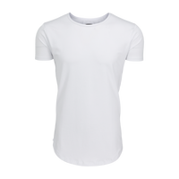 3d image of the short sleeve drop tee in polar white